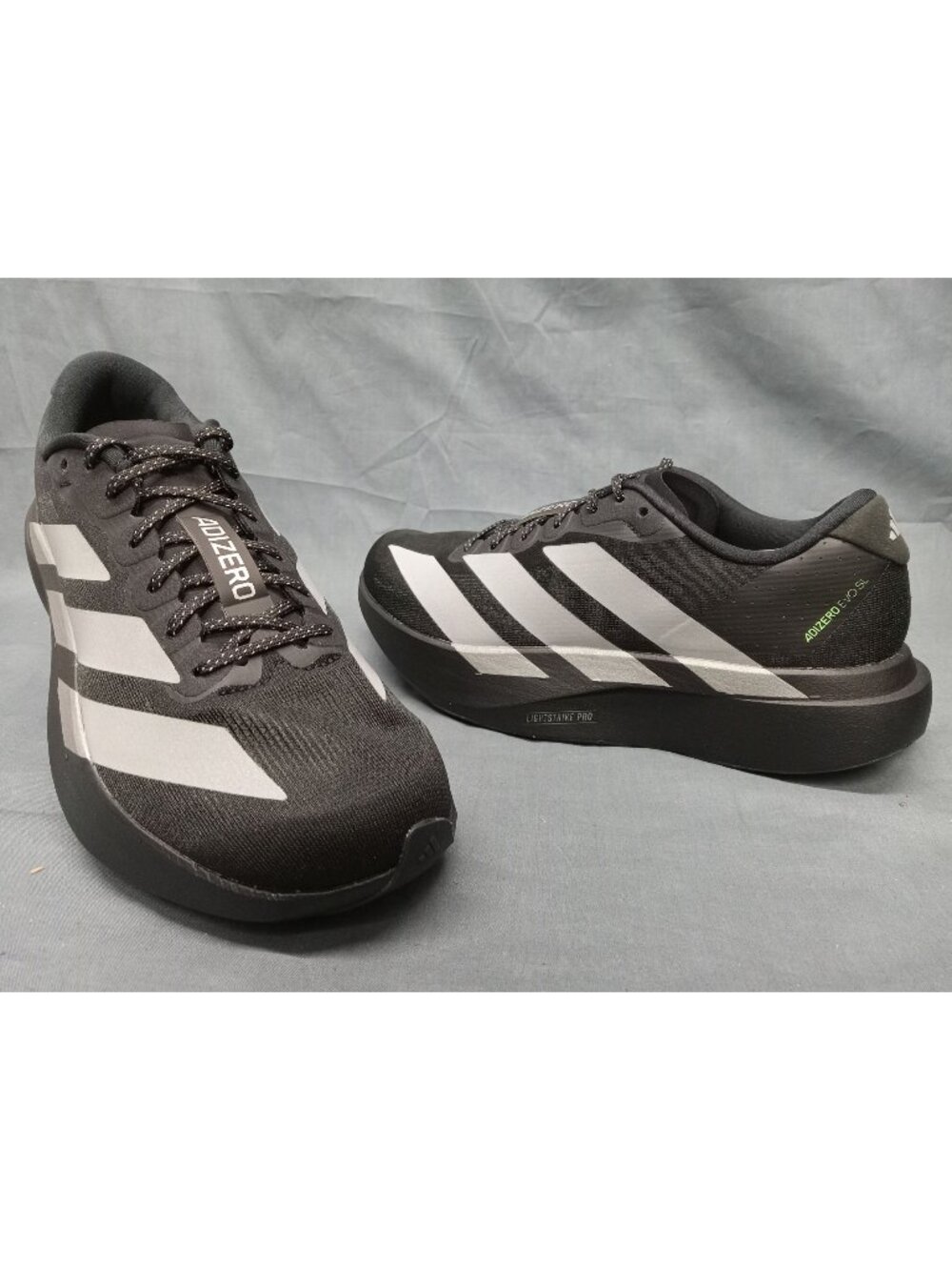 Adidas Adizero Evo SL J (GS) Black Silver Reflect KK3653 Boy Size 6.5 NEW NO BOX